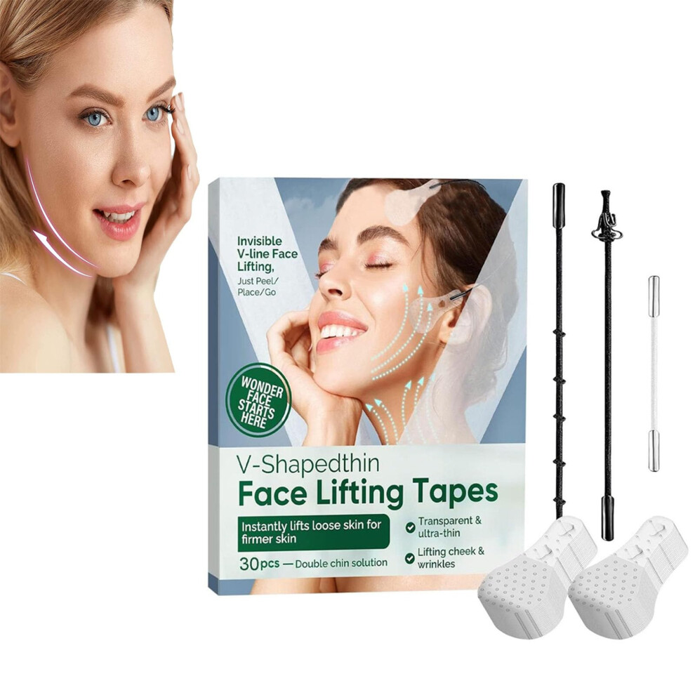 Face Lift Tape Invisible For Sagging Skin, Instant V Shape Lift, Wrinkle Concealing, 30Pcs 9174973654056
