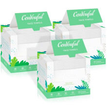 Disposable Face Towels Extra Large Soft Biodegradable Wipes for Makeup Removal Travel Pack 50x3