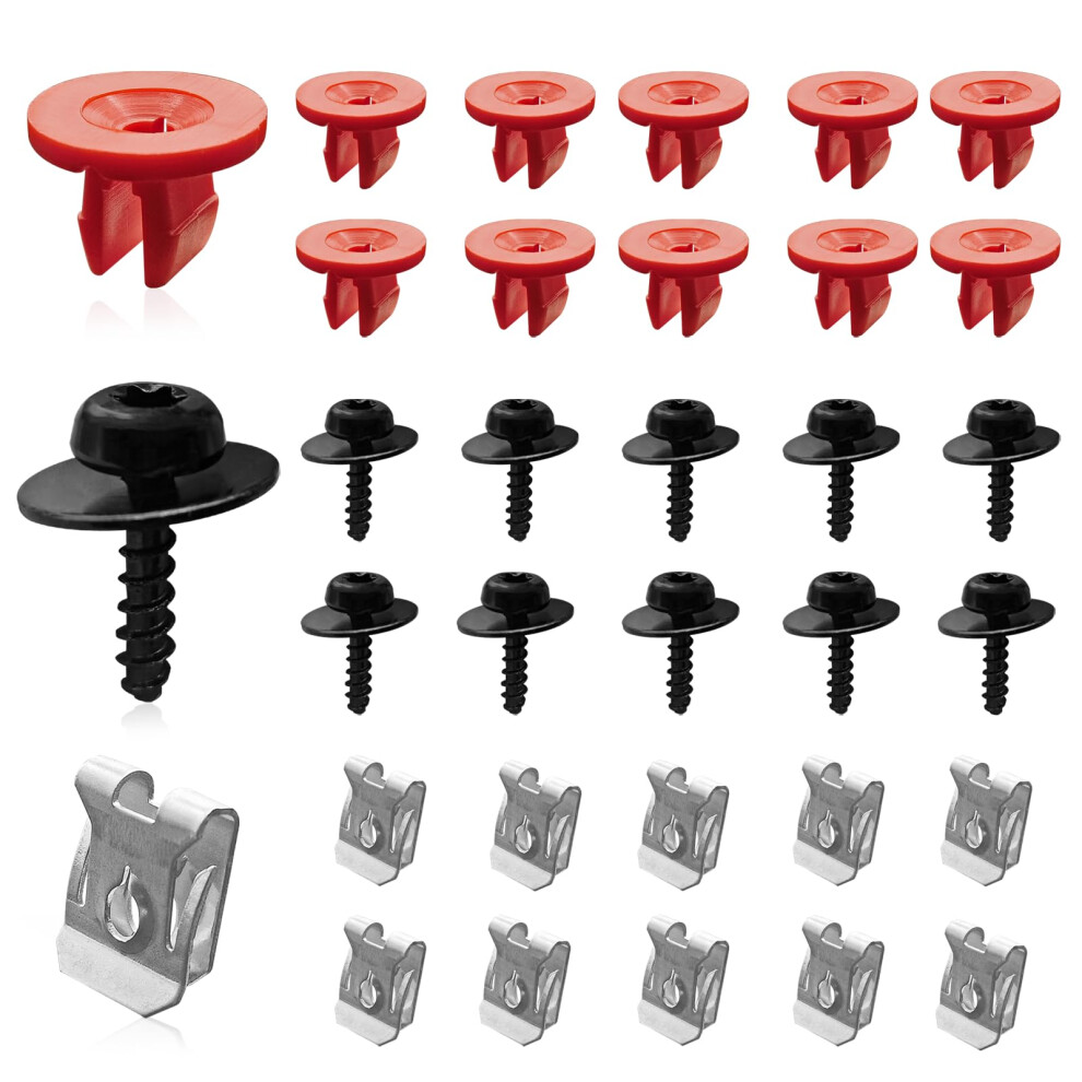 Engine Splash Shield Screws Bolt Nut Clip Kit For Ford Focus Fusion Escape Lincoln Â 10 Sets 9092120581072