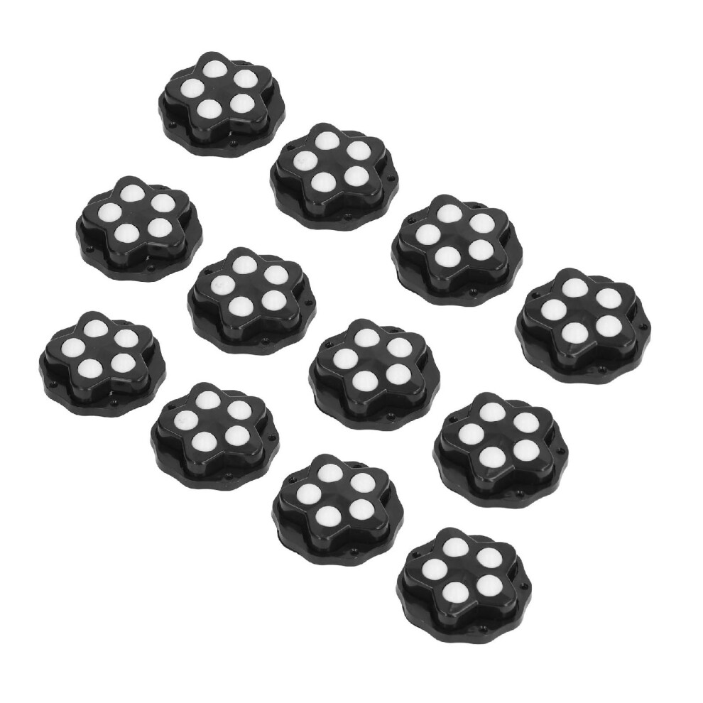 12Pcs Abs Swivel Casters 360 Rotation, 20Kg Load, Black 8721383569084