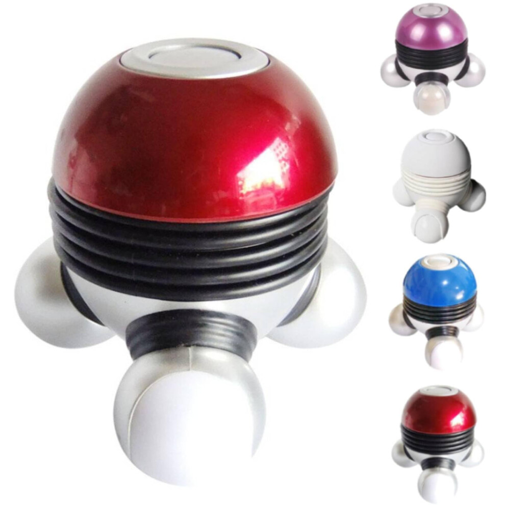 Red Mini Wireless Handheld Massager With Multiple Vibration Modes For Muscle Pain Relief
