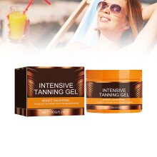 Intensive Tanning Gel for Outdoor Sun with Fast Tanning Results and Aftersun Deep Hydration, Brown