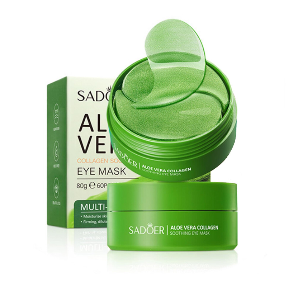 Dark Aloe Vera Under Eye Mask 60Pcs Hydrating Collagen Eye Patches For Circles Puffiness Wrinkles