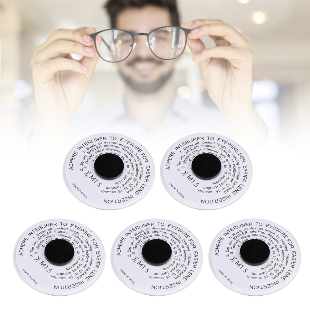 5 Pcs Full Rim Lens Interliner 13.1ft Precise Fit Professional Optical Enhance