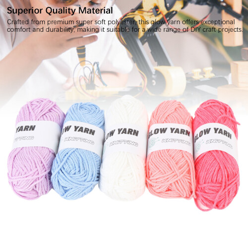 Leuchtendes Strickgarn 5 Rollen DIY Handarbeit
