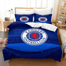 (240x220, 9) 2025 Newest Bedding Set, Football Club Print Duvet Cover Set, Soft Microfiber