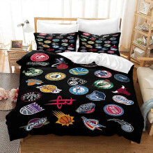 (240x220, 18) 2025 Newest Bedding Set, Football Club Print Duvet Cover Set, Soft Microfiber
