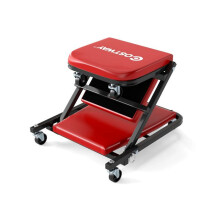 Tabouret de garage - HELLOSHOP26 - pliable 2 en 1 - convertible Z - 6 roulettes pivotantes - charge 150 kg