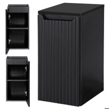 Móvel baixo de banheiro - HELLOSHOP26 - NEWPORT - 30x39x57 cm - Preto fosco - Porta Softclose