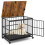Faltbare Hundebox mit abnehmbarem Tablett 97 x 64 x 75 cm sicher und 1