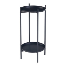 Support de plantes - HELLOSHOP26 - 03_0010713 - 2 niveaux - Métal - Noir