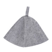 2 pezzi Cappello per Sauna da Uomo Grigio in Lana Spessa, Fibra Sintetica, Isolante Termico, Traspirante, Cuffia da Bagno