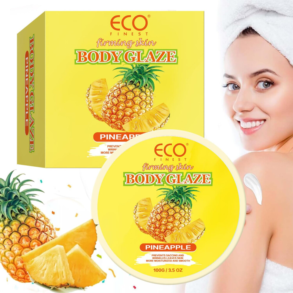 Body Butter for Dry Skin with Deep Hydration and Sweet Pineapple Scent, NonGreasy Finish