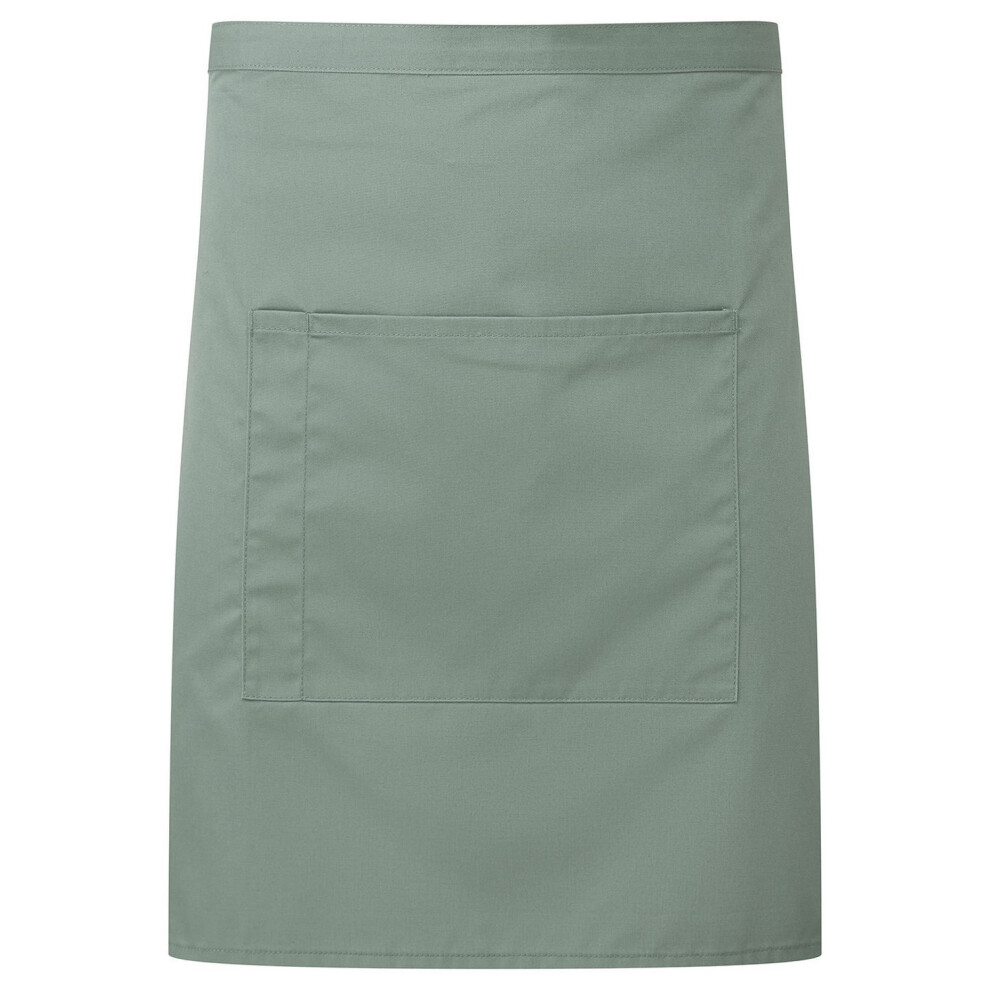 Premier (One Size, Sage) Colours Front Pocket Waist Apron