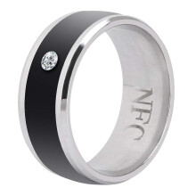 NFC Smart Ring with UltraSensitive Chip for Fast Contactless Data Sharing and Phone Protection (Size 9, 12)