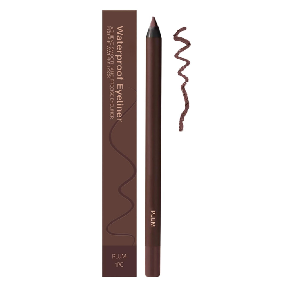 Purple 24Hr Waterproof Eyeliner Duo With Sharpenable Precision Tip, Long Lasting Smudge Proof Eye Pencil Plum