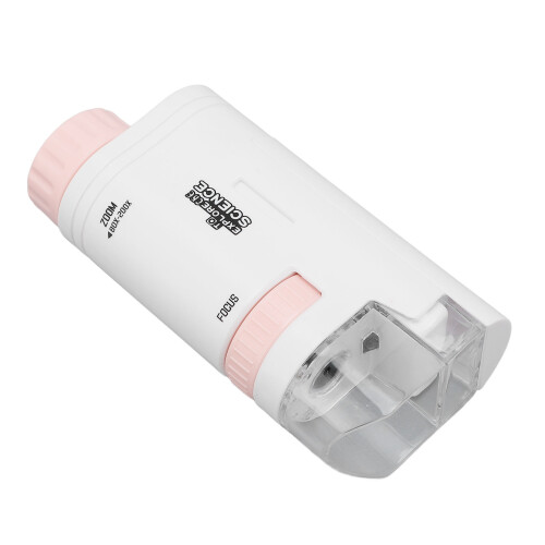 Microscopio portatile in miniatura, ABS, 2 batterie AAA
