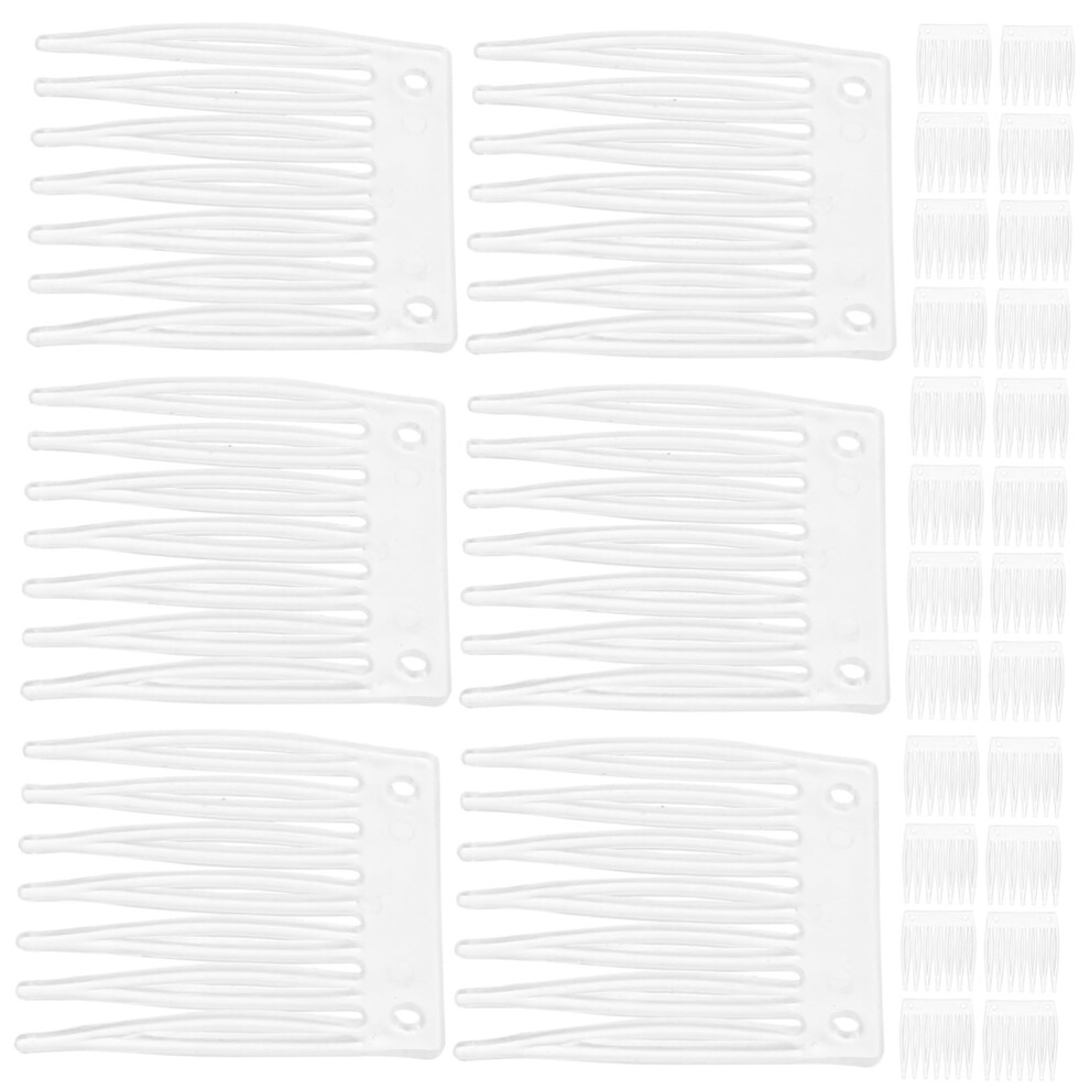 Unisex 50Pcs Plastic Wig Caps Clips And Combs Secure Hold Durable Lightweight Hair Accessories