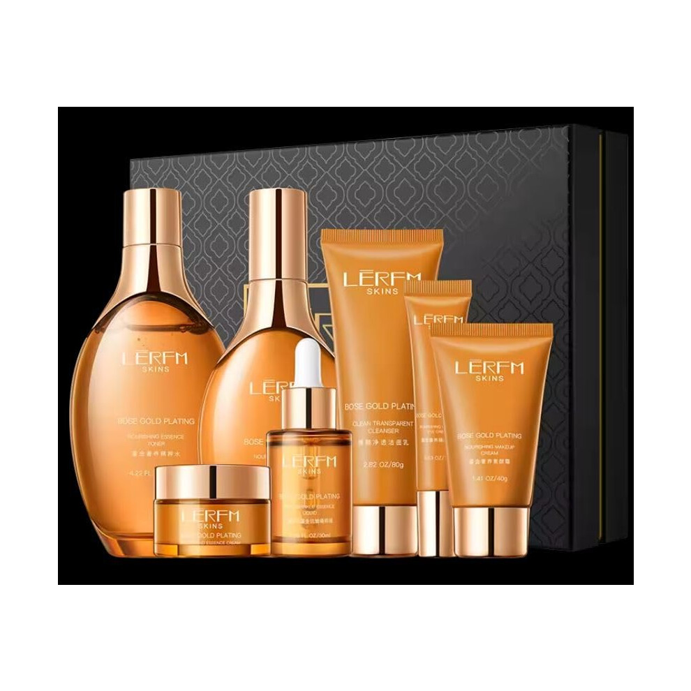 Cream Ginseng Skincare Set With Peptide Face Deep Hydration, Antiaging 7Piece Kit