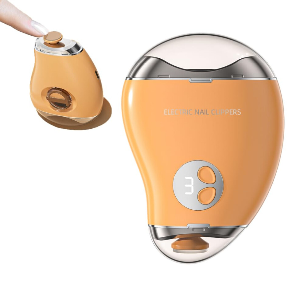 Electric Nail Grinder for Thick Toenails with 3 Speeds, 360 Rotary Polishing, Yellow