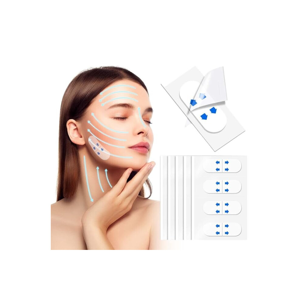 Face Lift Tape Invisible Waterproof for Wrinkles and Sagging Skin Instant Face and Neck Lift