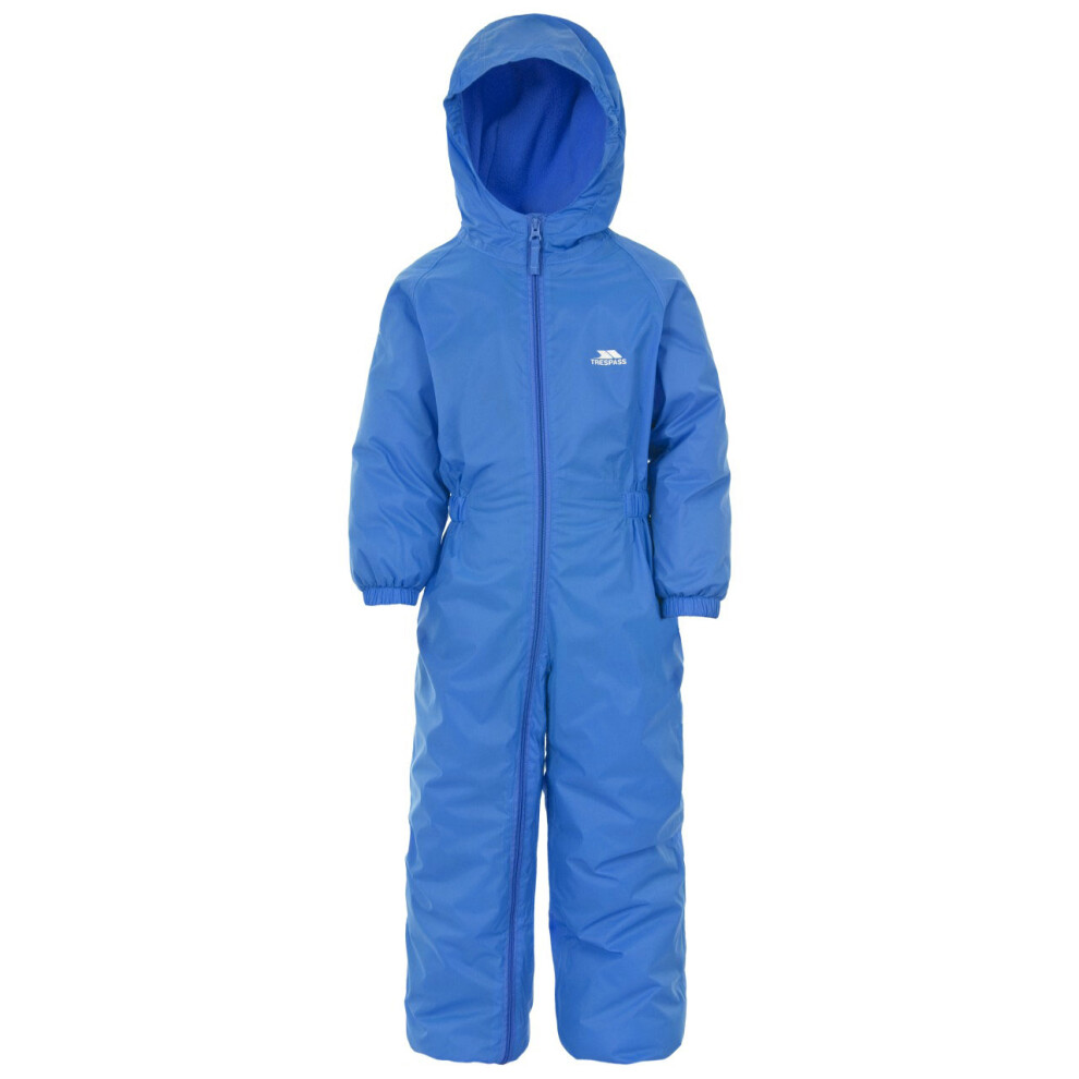 Trespass (12/18 Months, Cobalt) Baby Unisex Dripdrop Padded Waterproof Rain Suit