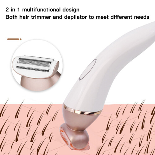 Trimmer elettrico 2-in-1 per donna con display LCD 600mAh 2