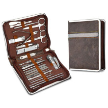 26 Piece Stainless Steel Manicure Pedicure Set with Case, Professional Nail Clippers Grooming Kit for Men and Women