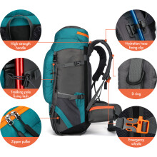 65L Lightweight Water-Resistant Backpack for