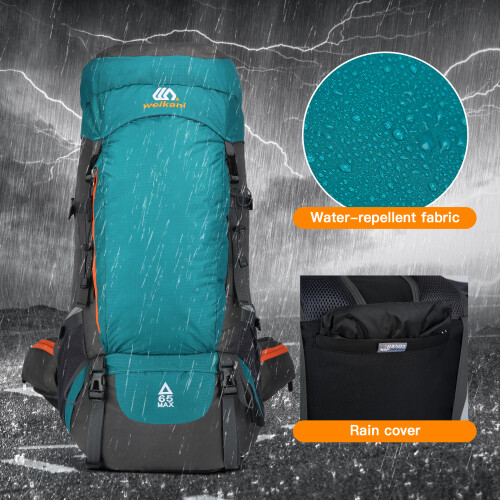 65L Lightweight Water-Resistant Backpack for 2