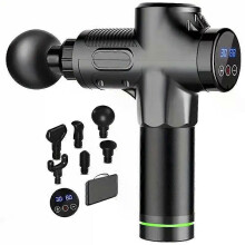 (30Gear-Black)30 Level Massage Gun Fascia Deep Muscle Relax Body Neck Massager Electric Fitness Equipment Noise Reduction Male Female
