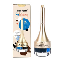3 Color Waterproof Gel Eyeliner Set with Brush, Smudge Proof Long Lasting Makeup (Blue Black Brown)