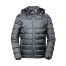 (XL, Iron Grey) Russell Adults Unisex Hooded Nano Jacket