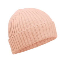 (One Size, Peach) Beechfield Childrens/Kids Organic Cotton Beanie