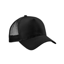 (One Size, Black/Black) Beechfield Unisex Adult Snapback Trucker Cap
