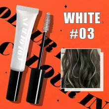 (03 WHITE) One-off Temporary Hair Coloring Disposable Hair Coloured Chalk Wax for Hair Cover Fashion Design Washable Non-toxic Beauty Tools