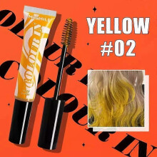 (02 YELLOW) One-off Temporary Hair Coloring Disposable Hair Coloured Chalk Wax for Hair Cover Fashion Design Washable Non-toxic Beauty Tools