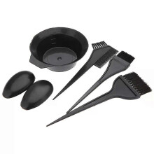 (5Pcs)Hair Dyeing Tools Set Home Salon Hair Dyeing Brush Hair Dyeing Cream Bowl Coloring Brush Comb Earcap Clips Dyeing Cape Kits
