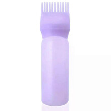 (Purple) 160ml Hair Root Comb Applicator Bottle Dispensing Hair Dye Applicator Comb Brush Salon Hair Coloring Hairdressing Styling Tools