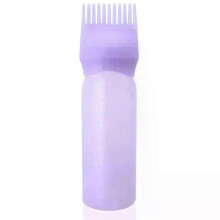 (Purple) 120ml Hair Root Comb Applicator Bottle Hair Dye Applicator Comb Brush Dispensing Salon Hair Coloring Hairdressing Styling Tools