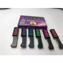 (6pcs hair chalk) 6/1pcs Hair Color Chalk Temporary Hairs Dye To Cover Gray Hair Girl Coloring Comb disposable Hair Mascara Women Coloring Brush