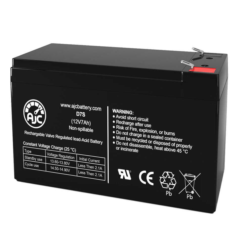 12V 7Ah Sealed Lead Acid Ups Battery Replacement, Compatible With Riello Vsd 1100 9073542171164