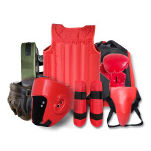 8 Piece Martial Arts Sparring Gear Set with Full Body Protection Kickboxing Kit Red for Men and Women