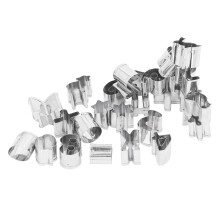Number Pattern Stainless Steel Moulds 26pk