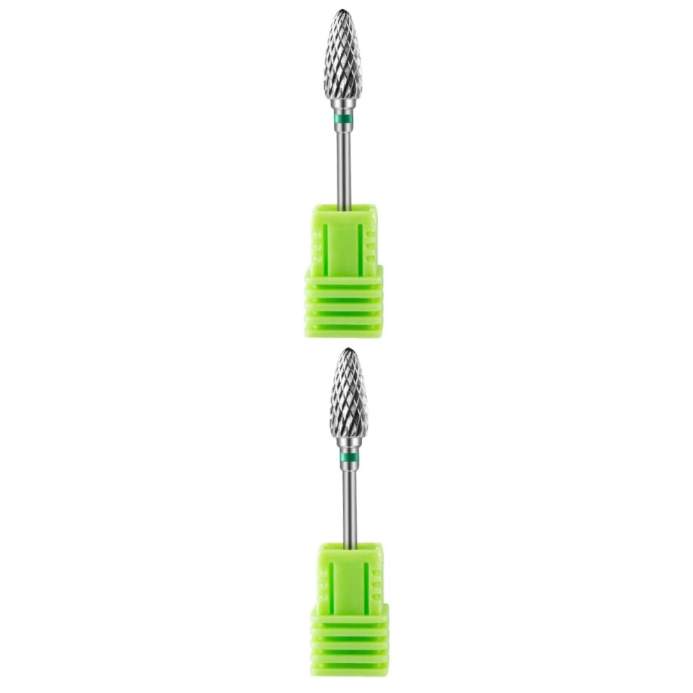 2pcs Tungsten Carbide Nail Drill Bits for Manicure and Pedicure, Quick Gel Removal and Cuticle Care