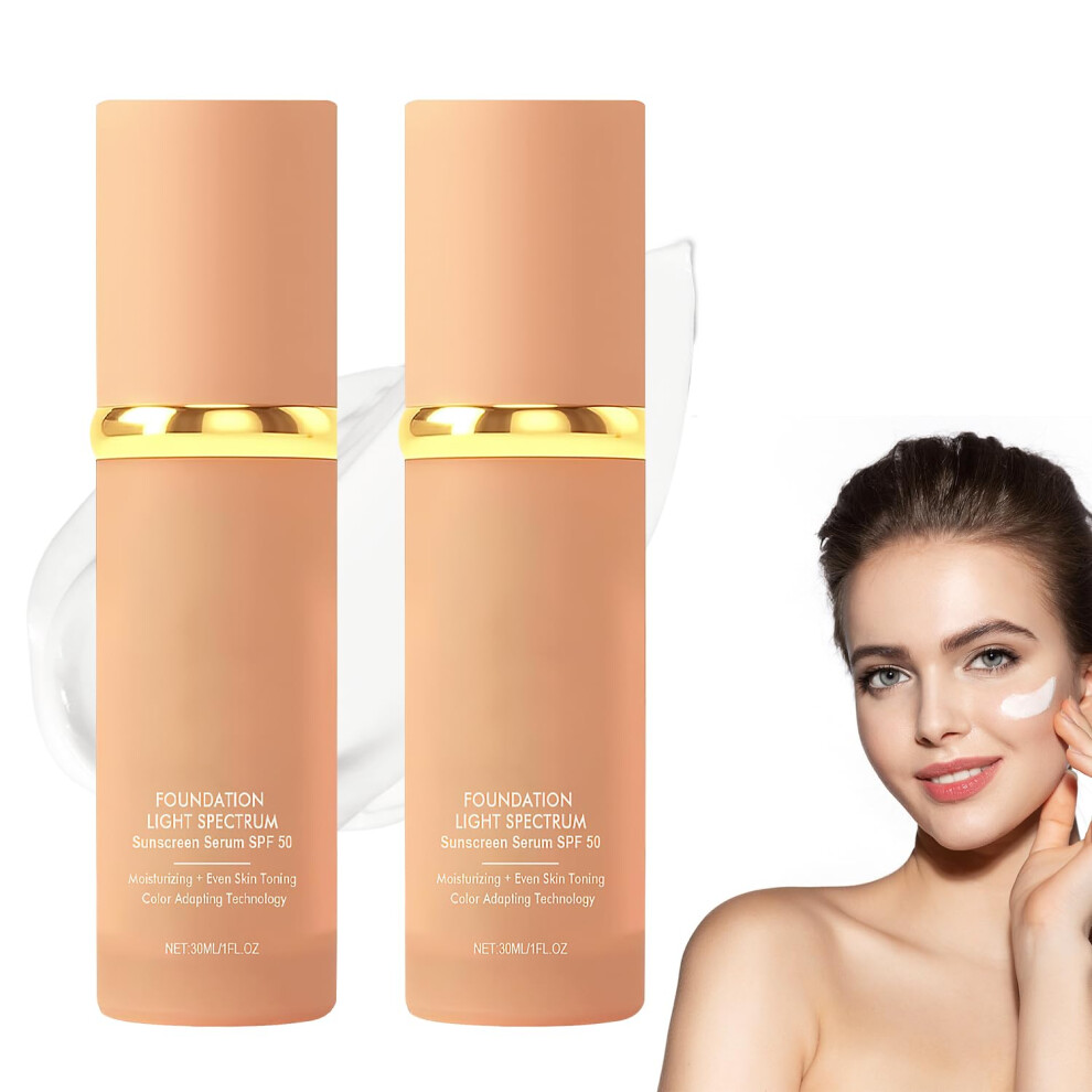 4 in 1 Foundation and Concealer SPF 50 Waterproof Hydrating Medium Full Coverage Longwear 2pcs