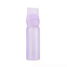 (Purple) 3 Color Salon Hair Oil Applicator Bottle Professional Hairdressing Dyeing Comb Bottles Barbershop Hairdresser Coloring Supplies