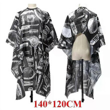 (Black apron-B) Antistatic Hairdresser Apron Hair Cut Cape Hairdress Gown Cape Hair Salon Barber Cutting Dye Apron Salon Styling Cloth