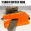 2PCS Wall Mounted Rag Cutter Black & Orange, Fast Cloth Cutting Tool 4
