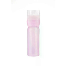 (Pink) 3 Color Salon Hair Oil Applicator Bottle Professional Hairdressing Dyeing Comb Bottles Barbershop Hairdresser Coloring Supplies